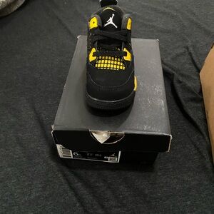 Jordan Black and Yellow Sneakers